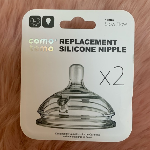Comotomo Replacement Silicone Nipples - Slow Flow 1 Hole - Brand New & Unopened - Picture 7 of 8